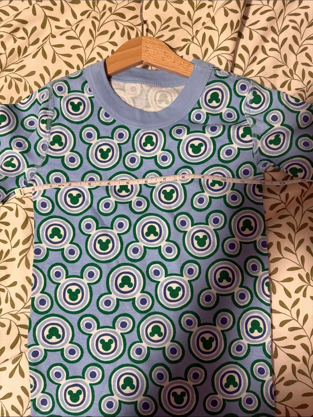 Hanna Andersson Blue Short Sleeve Mickey Mouse Pajama Set